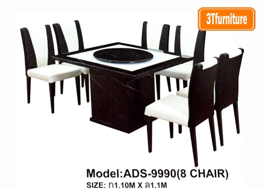 โต๊ะอาหารหน้าหินอ่อน ADS-9990 โต๊ะอาหารหน้าหินอ่อน ADS-9990